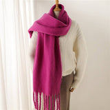 MOHAIR TASSEL SCARF FOR WINTER UNISEX LONG SHAWL_CWASC0965