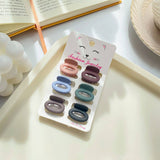 SET OF 6 SMALL CLAW HAIR CLIPS SIMPLE CHIC_CWAHA0386