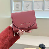 New Solid Color 3-Fold Wallet With Flip Cover_Cwab06253