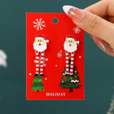 NEW CHRISTMAS CARTOON DIAMOND PENDANT EARRINGS_CWMM2608