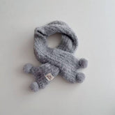 CUTE POM POM KNIT SCARF NECK WARMER FOR KIDS_CWASC2088