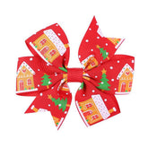 CHRISTMAS BOW HAIRPIN FOR GIRLS SNOWMAN_CWAHA6698