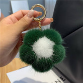 CUTE PLUSH FLOWER CAR KEYCHAIN BAG PENDANT_CWMM2528