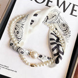 Pearl Magnetic Skinny Silk Neck Scarf_Cwasc03938
