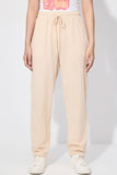 Solid Color Lace-Up High-Waisted Wide-Leg Pants