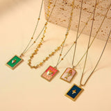 Vintage Style Steel Necklace With Heart Pendant_Cwmm8857