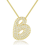 FASHIONABLE PENDANT NECKLACE ZIRCONIA LETTERS_CWMM5868
