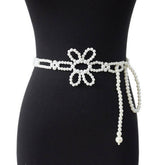 SIMPLECASUALFLOWERBUCKLE ELASTICWAIST CHAIN_CWABE0505