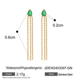 ELEGANT TEARDROP SHAPED TASSEL EARRINGS_CWAJE1885