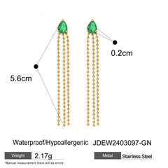 ELEGANT TEARDROP SHAPED TASSEL EARRINGS_CWAJE1885