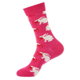 AUTUMN AND WINTER CREATIVE PRINTED MID CALF SOCKS_CWMS1014