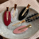 Sweet Oval Hair Clip Side Bang Barrette_Cwaha08289