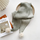 Cwasc2387_Women'S Winter Hairball Striped Long Scarf