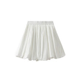 PUFFY PLEATED BUD SKIRT LANTERN SKIRT SHORT SKIRT_CWBMS0321