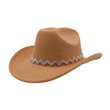 Unisex Wool Fedora Jazz Hat Western Ethnic Style_Cwah04462