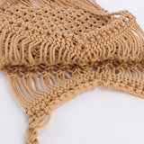 MESH BEACH BAGS TOTES WITH TASSELS AT THE BOTTOM_CWAB4667