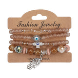 BOHEMIAN PALM EYES CROSS BRACELET_CWAJE2216