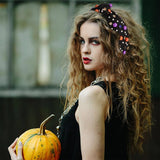 Halloween Knotted Headband Pearl Rhinestone_Cwaha07585