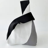 SIMPLE COLOR BLOCK KNITTED SHOULDER HANDBAG_CWAB1497