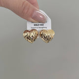 SEMI CIRCLE THREE DIMENSIONAL LOVE EARRINGS_CWAJE1298