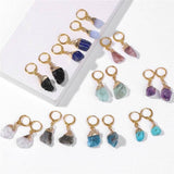 NATURAL STONE AMETHYST ORIGINAL STONE EARRINGS_CWAJE1072