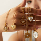 FRENCH FASHION VINTAGE STAINLESS STEEL NECKLACE_CWAJE0614