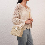 DUAL PURPOSE LEISURE PAPER ROPE WOVEN BAG_CWAB4713