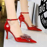 STYLISH RHINESTONE BOW HIGH HEELS_CWSHH0108
