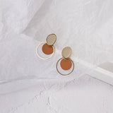 DOUBLE GEOMETRIC ROUND VINTAGE EARRINGS_CWAJE2014