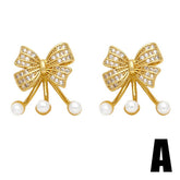 MINIMALIST PEARL BOW EARRINGS_CWAJE0990