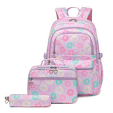 BACKPACKS FOR SCHOOL DONUT 3 PIECE SET GIRLS_CWAB5458
