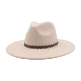 HEART TOP WIDE BRIM WOOL BLEND FEDORA HAT FOR ALL_CWAH04378