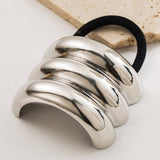 SLEEK OVAL METAL ELASTIC HAIR TIE FOR WOMEN_CWAHA6181