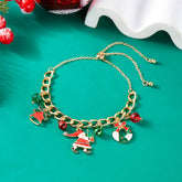 CHRISTMAS BELL WREATH PULL OUT BRACELET_CWAJE2392