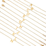 18K GOLD TITANIUM LETTER NECKLACE BRACELET SET_CWAJE4743