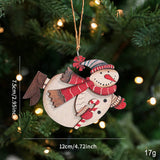 RUSTIC WOOD CHRISTMAS TREE SANTA SNOWMAN DECOR_CWMM9668