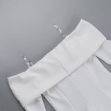 Solid-Color Strapless Long-Sleeved Short Dress