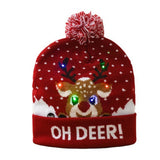 CHRISTMAS LED LIGHT GLOWING KNITTED CHRISTMAS HAT_CWAH2314