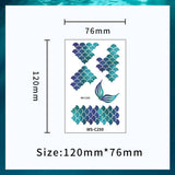 SUMMER MERMAID SCALE TATTOO STICKERS WATERPROOF_CWMM8368