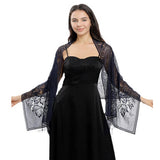 NEW FLOWER LACE EVENING SHAWL_CWASC1089