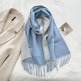Cwasc03138_Winter Wool Reversible Tassel Scarf For Couples