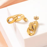 SIMPLE DOUBLE CIRCLE CHAIN TITANIUM STEEL EARRINGS_CWMM3664