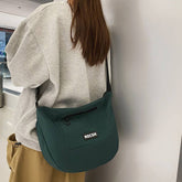 Simple Solid Color Casual Letter Crossbody Bag_Cwab1768