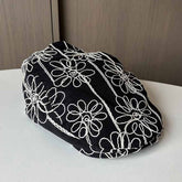 Vintage Flower Embroidered Front Cap_Cwab2903