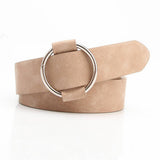 Cwabe0942_Round Buckle Needle-Free Freely Adjustable Belt
