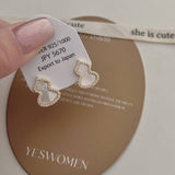 HIGH GRADE GOURD SHELL EARRINGS AND EARRINGS_CWAJE1282