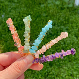 Cwaha5649_Natural Gravel Multi-Color Hair Clip Set