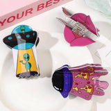HALLOWEEN ALIEN ACRYLIC HAIR CLAW SPOOKY CLIP_CWAHA1633