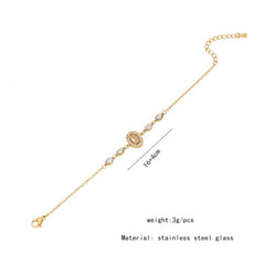 FASHIONABLE GEOMETRIC FULL DIAMOND LOVE BRACELET_CWAHA0878