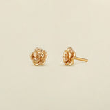 Vintage December Birth Flower Stud Earrings